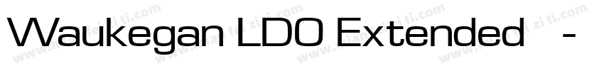 Waukegan LDO Extended 字体字体转换
